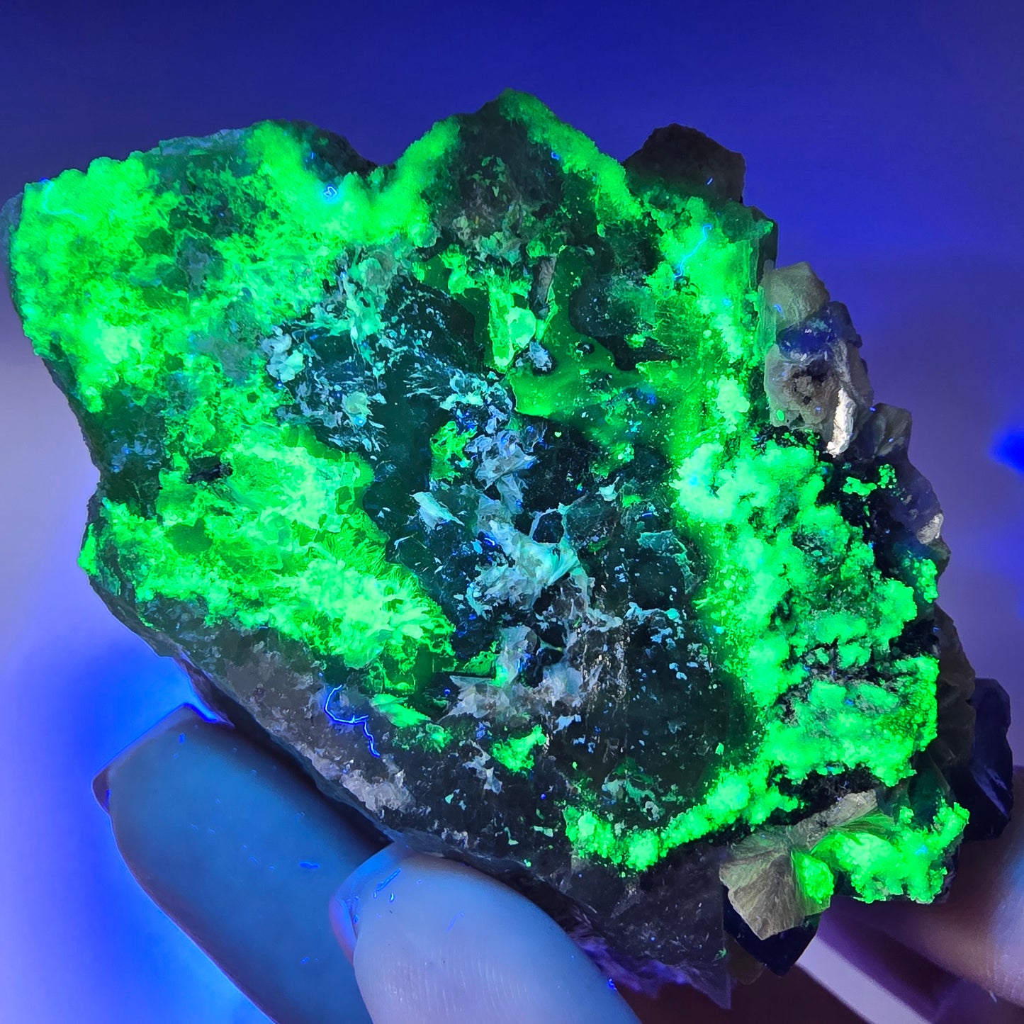Phantom Fluorit zonal Rauchquarz Hyalit Muskovit Stufe Erongo Namibia 92*72*60mm
