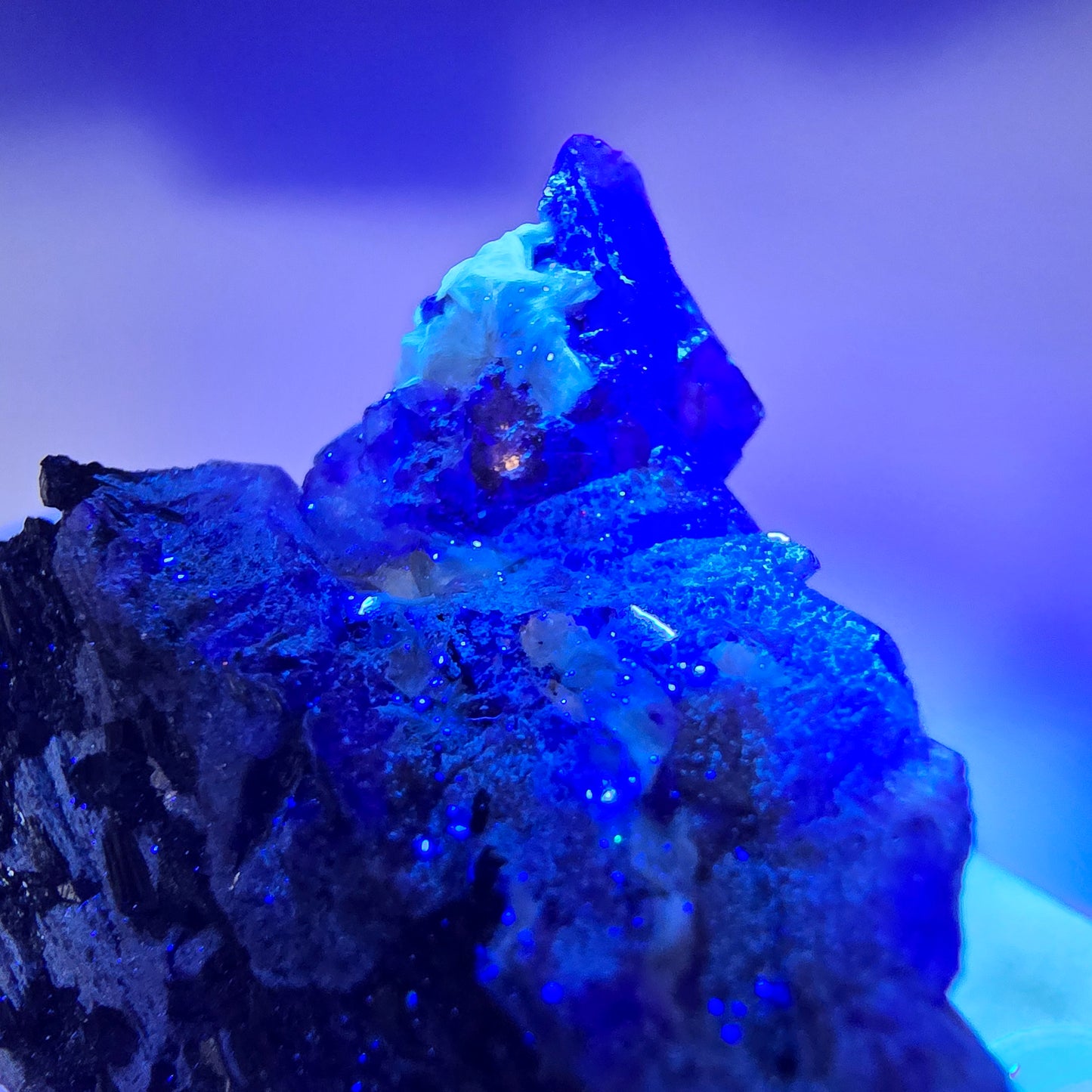 Colorful Phantom Fluorite Cubes, Hyalite, Schorl Tourmaline Erongo, Namibia 41*32*17mm