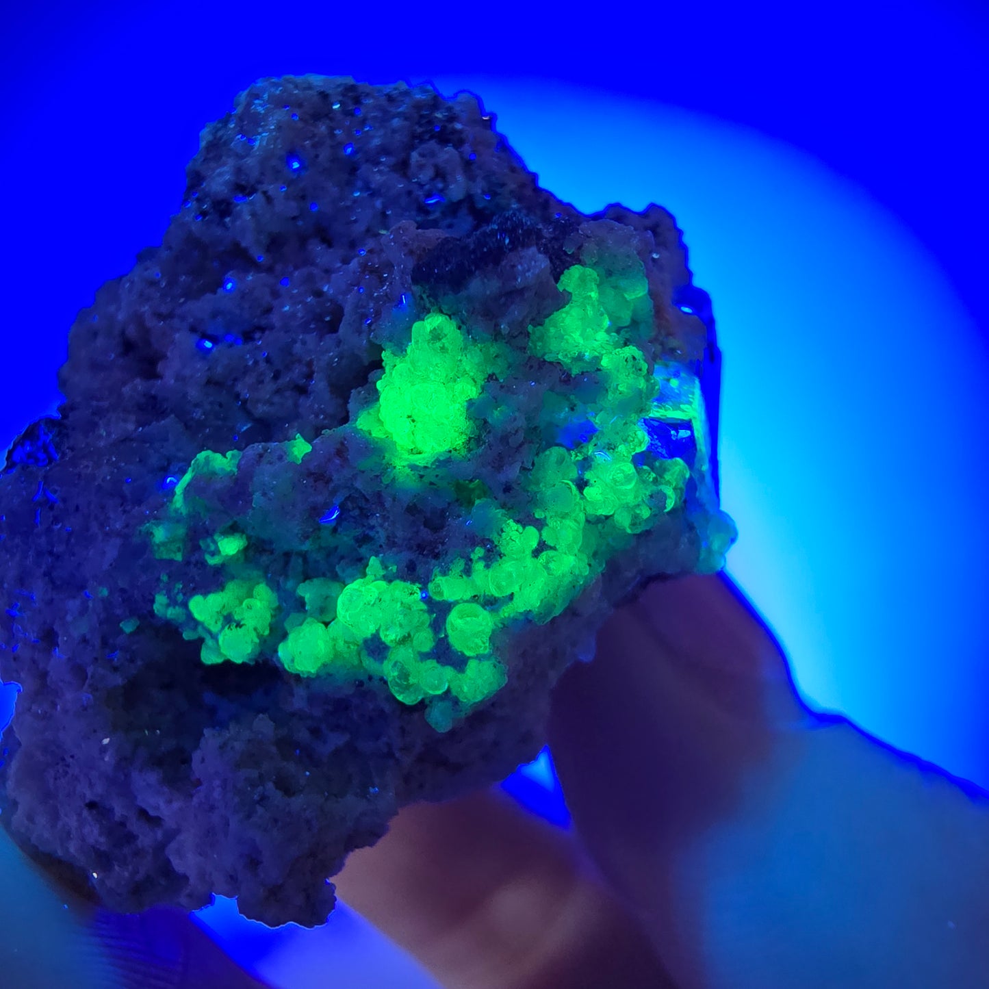 Seltene Aquamarin X mit Hyalit, Orthoklas Stufe Erongo, Namibia 39*38*28mm