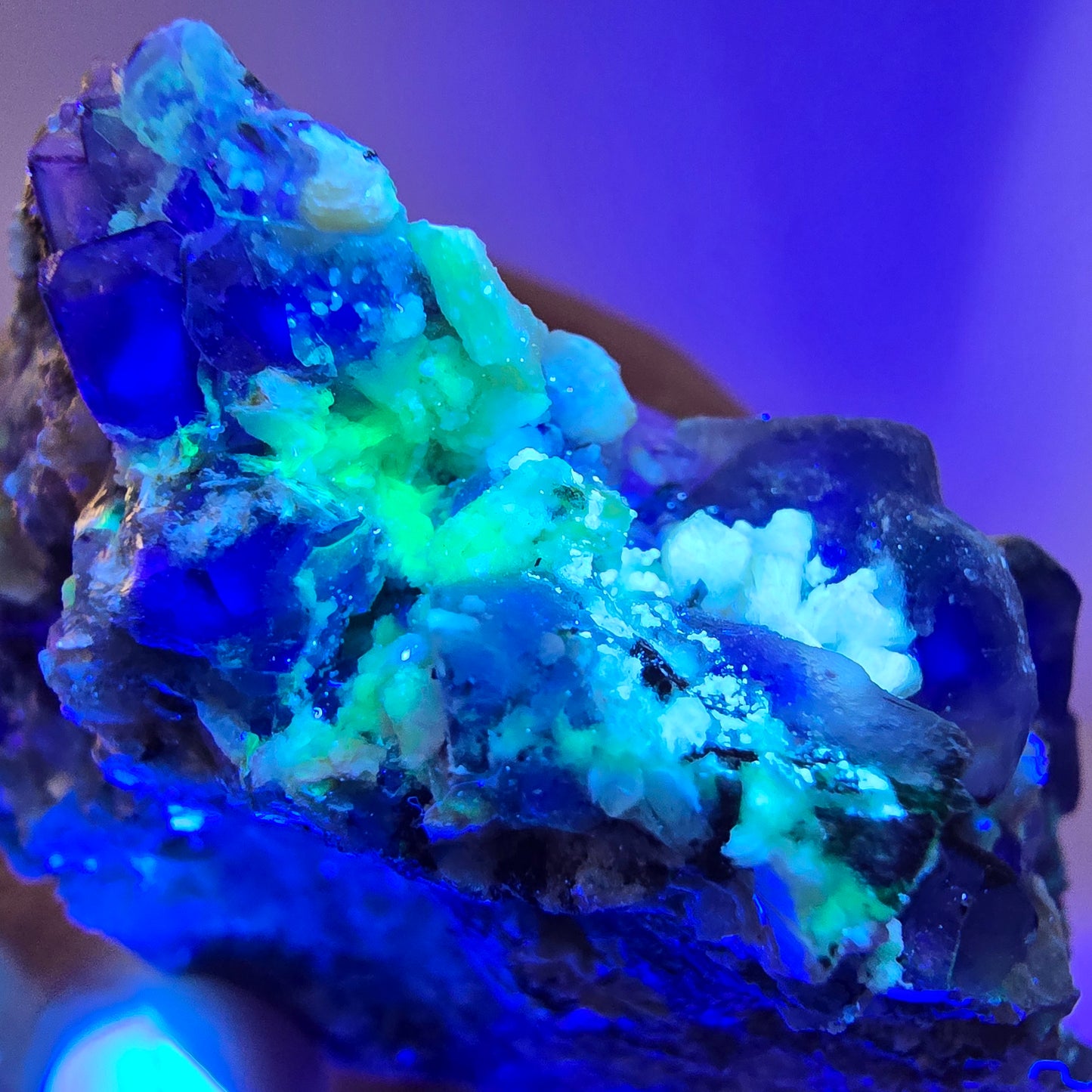 Fluorite fantôme Schörl Tourmaline Muskovite Hyalite Stage Erongo, Namibie 78*45*42mm