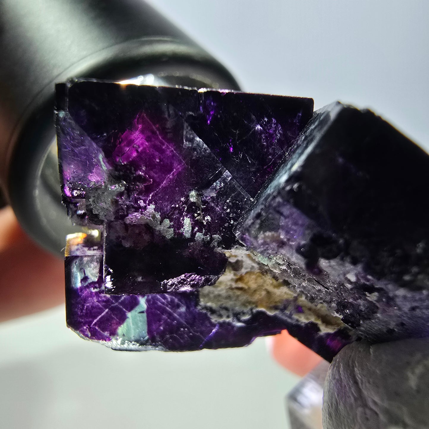 Phantom Fluorit Würfel Stufe grün lila zonal 11:11 Angel Pocket, Namibia 31*22*19mm
