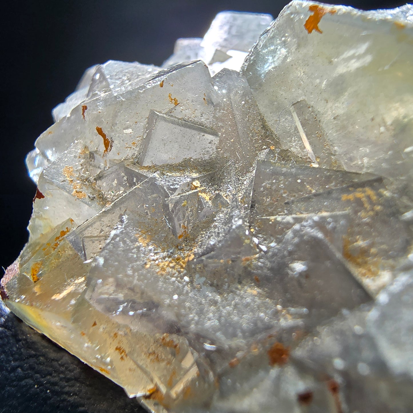 Cubes de fluorite très clairs niveau vert Okorusu, collection Namibie 50*38*19mm