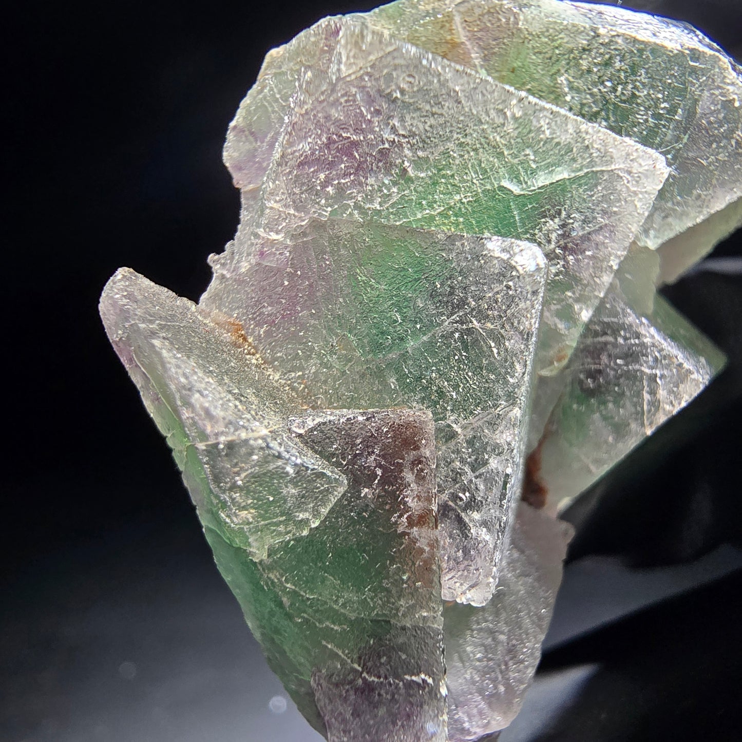 Phantom Fluorite Cube Tier Vert Violet Okorusu, Namibie 46*29*12mm Collection