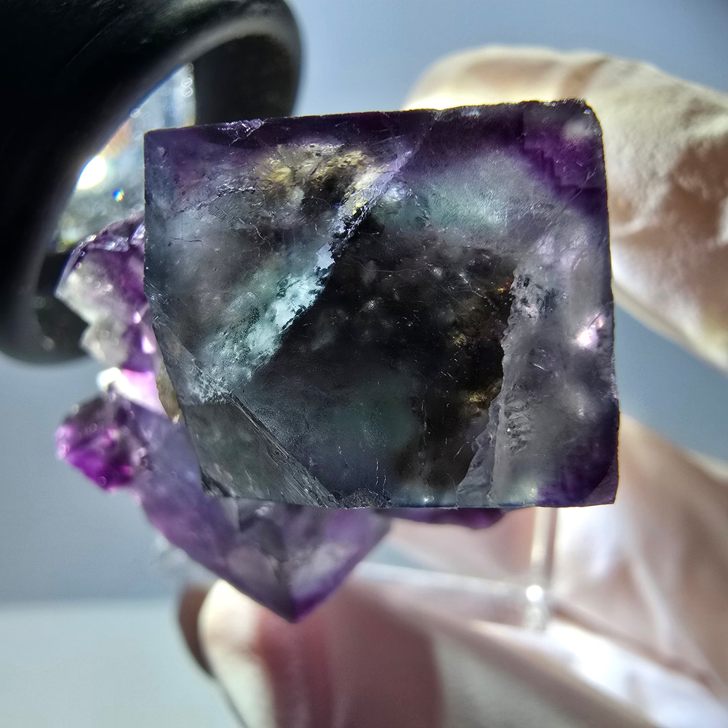 Rare Fluorite Cube Specimen, green purple Okorusu, Namibia 35*27*20mm