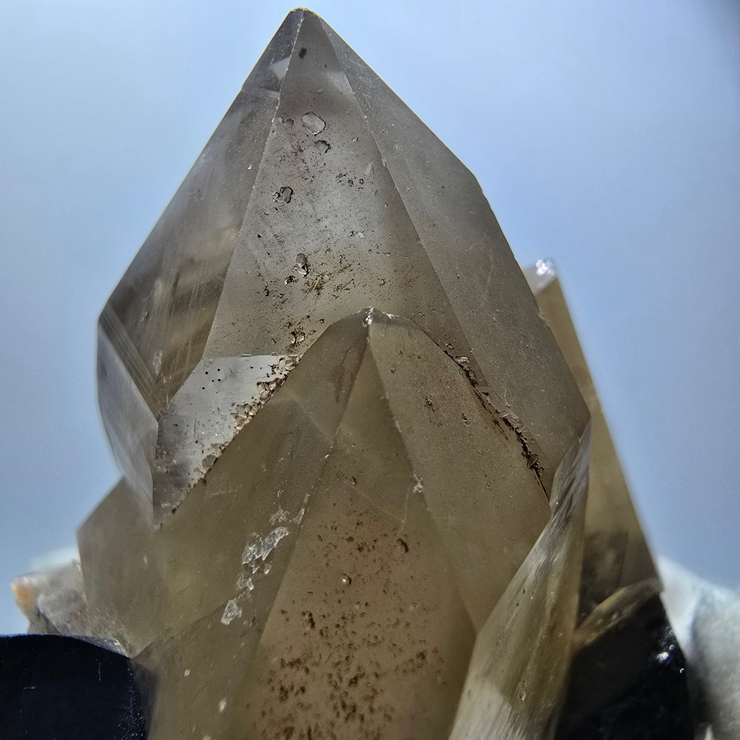 Spécimen rare de quartz fumé et de tourmaline Schorl à Erongo, Namibie, 53 x 48 x 39 mm