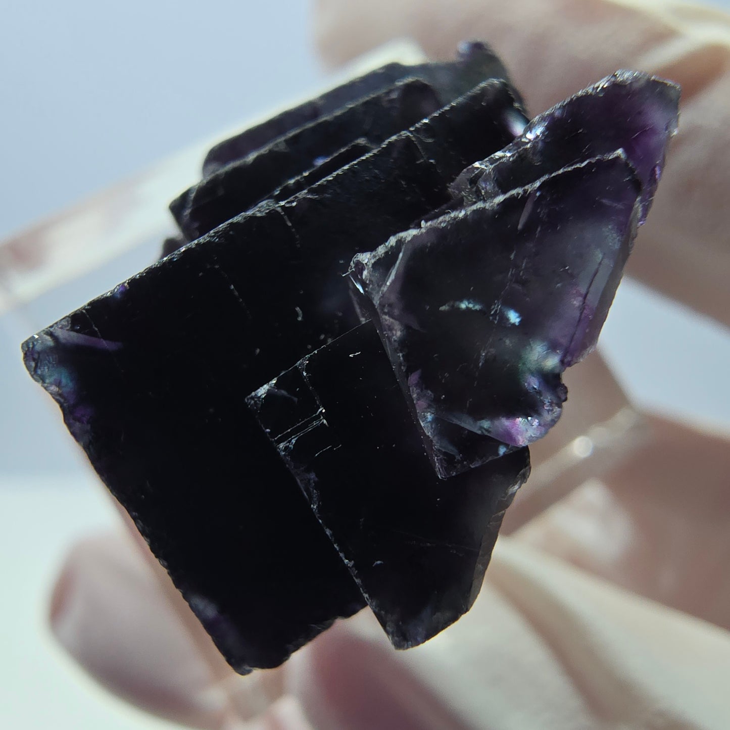 Seltene Fluorit Würfel Stufe, grün lila Okorusu, Namibia 26*24*19mm