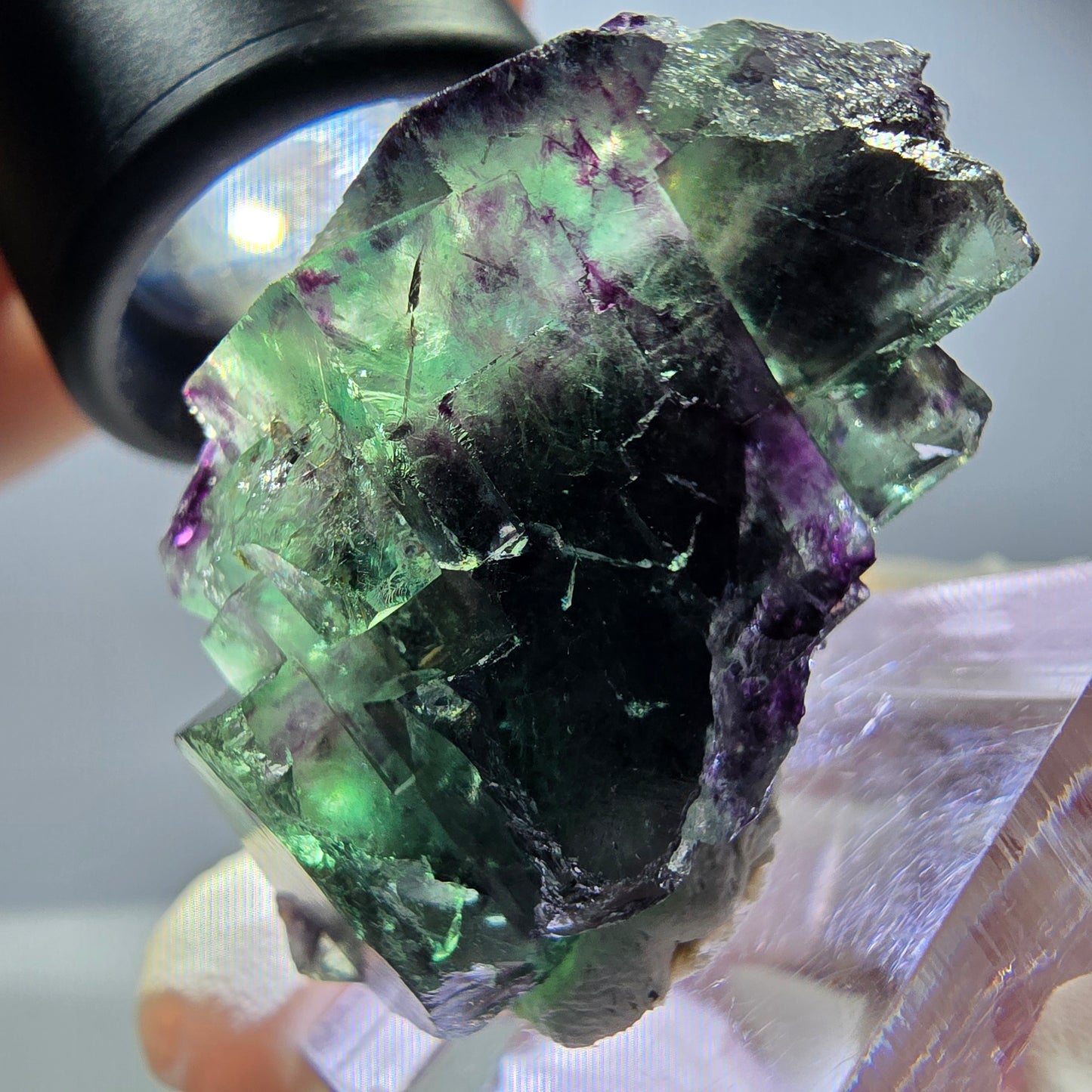 Rare Fluorite Cube Specimen, green purple Okorusu, Namibia 42*24*21mm