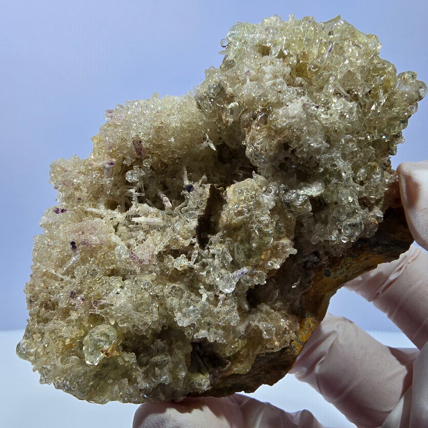 Seltene Hyalit Opal, Orthoklas, Schörl Turmalin Stufe Erongo, Namibia 83*56*53mm