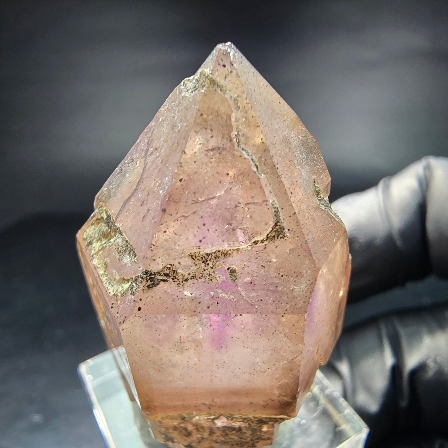 Schöne Phantom Amethyst Zepter Spitze lila Brandberg, Namibia 44*32*21mm