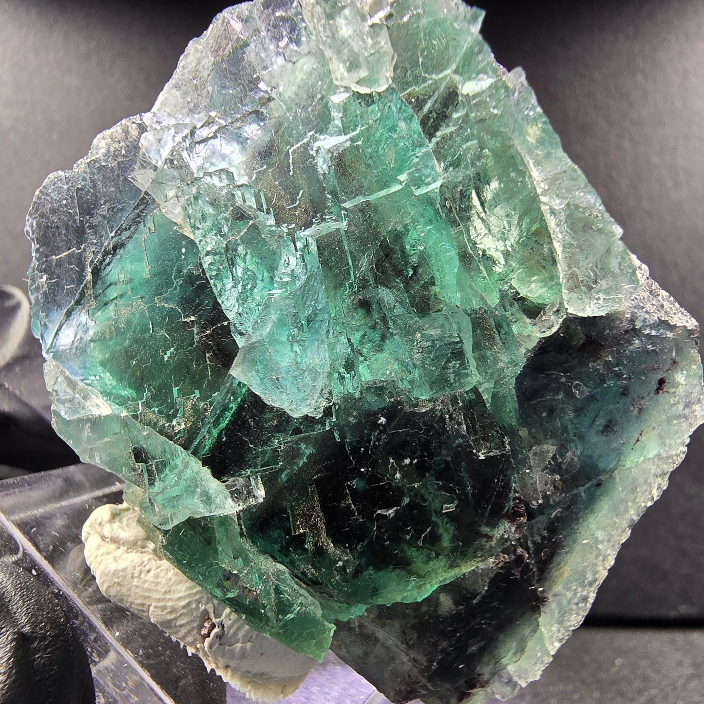 Seltene Phantom Fluorit Stufe grün 48*40*21mm Okorusu, Namibia Sammlung