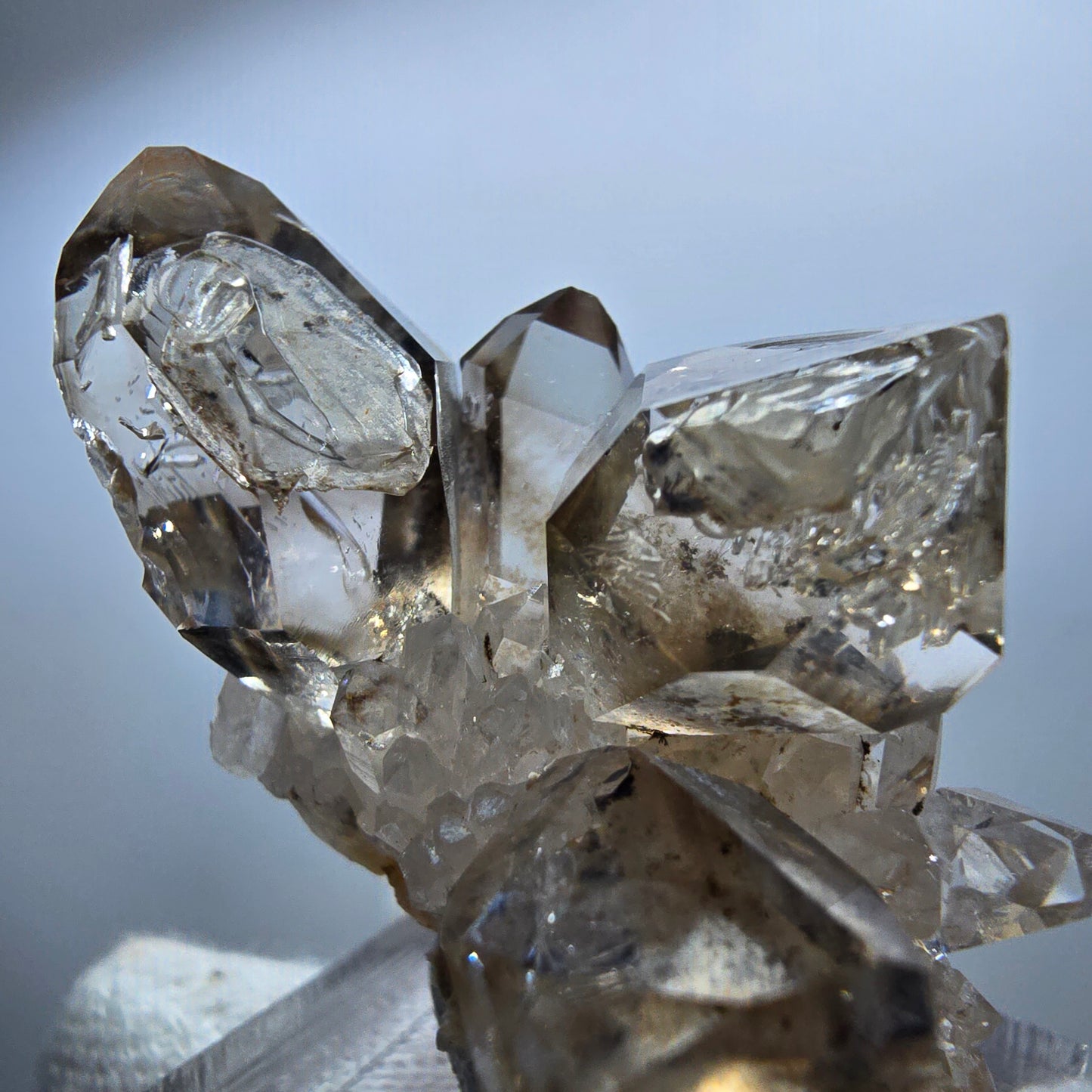 Clear Phantom Smoky Quartz Scepter Cluster Goboboseb, Namibia 45*28*31mm