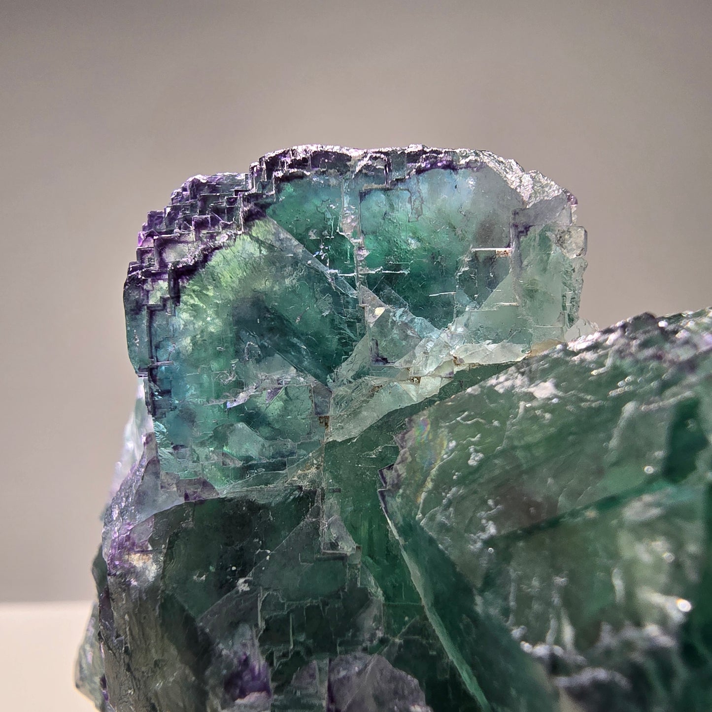 Große Phantom Fluorit Würfel Stufe grün lila zonar Okorusu, Namibia 116*64*31mm