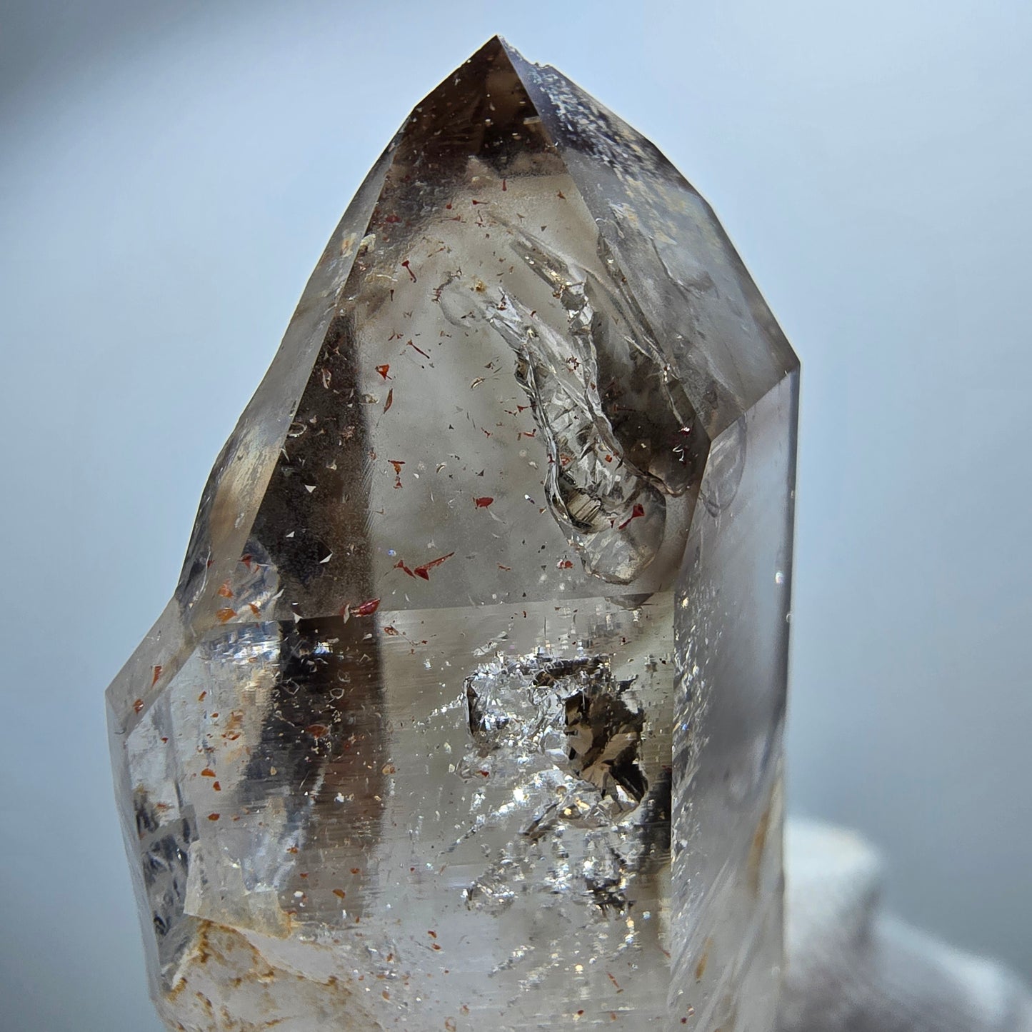 Clear Phantom Smoky Quartz Scepter Point Goboboseb, Namibia 47*23*18mm
