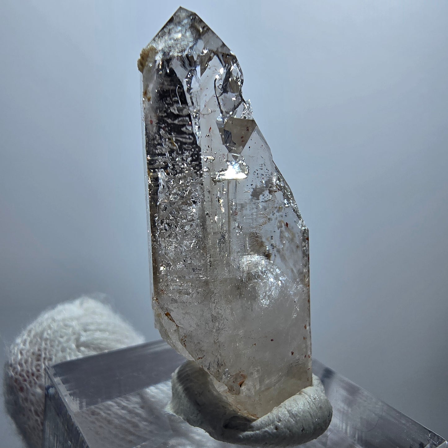Enhydro Phantom Smoky Quartz Scepter, 1x Bubble Goboboseb, Namibia 37*19*11mm