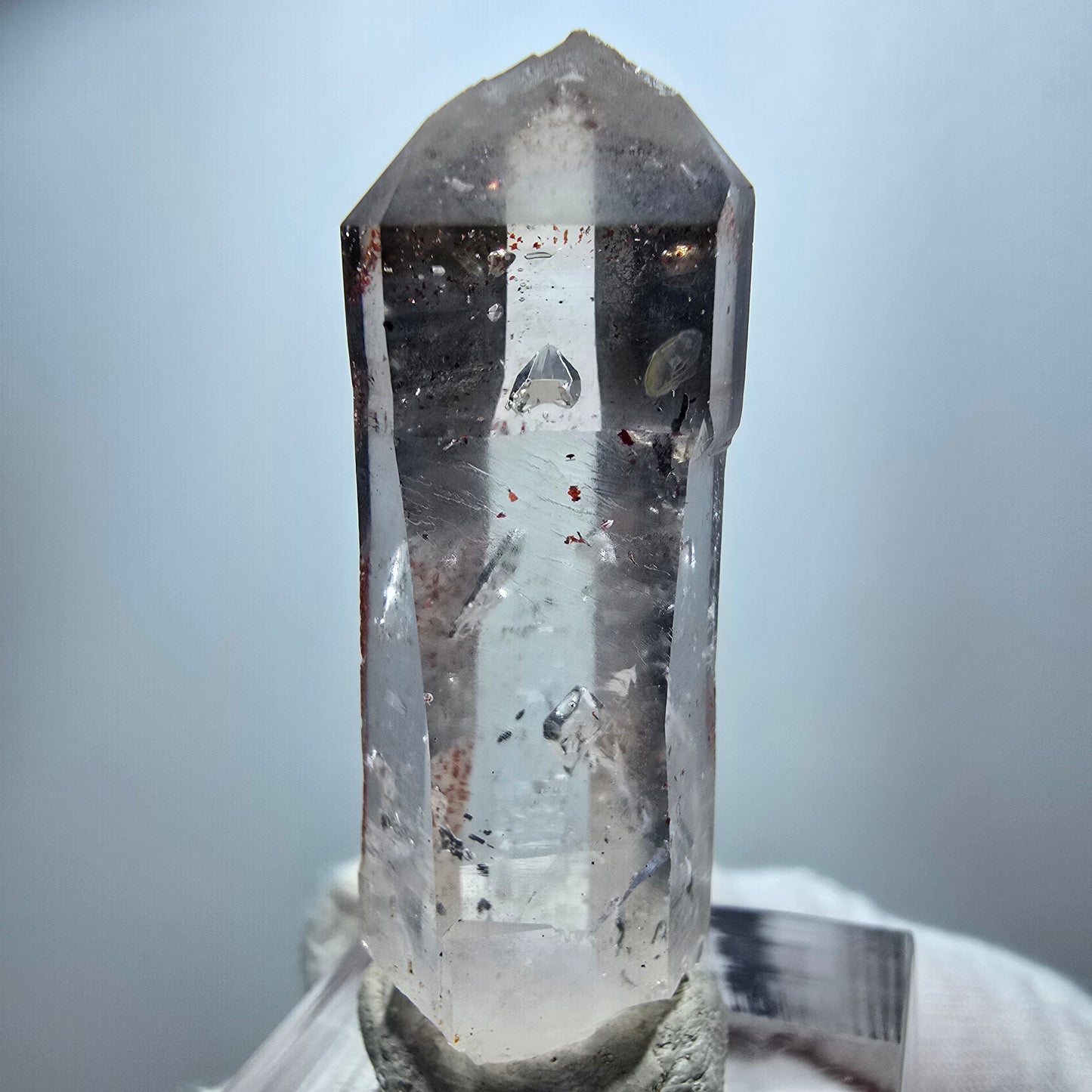Seltener Phantom Rauchquarz Eisen Zepter Kristall Goboboseb, Namibia 42*15*14mm