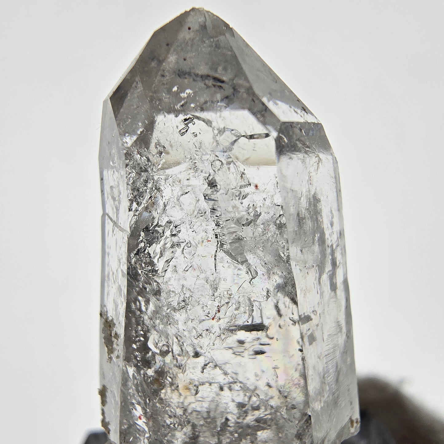 Enhydro Skeleton Smoky Quartz Scepter, 2x Bubble Valentine Pocket, Namibia 35*18*12mm