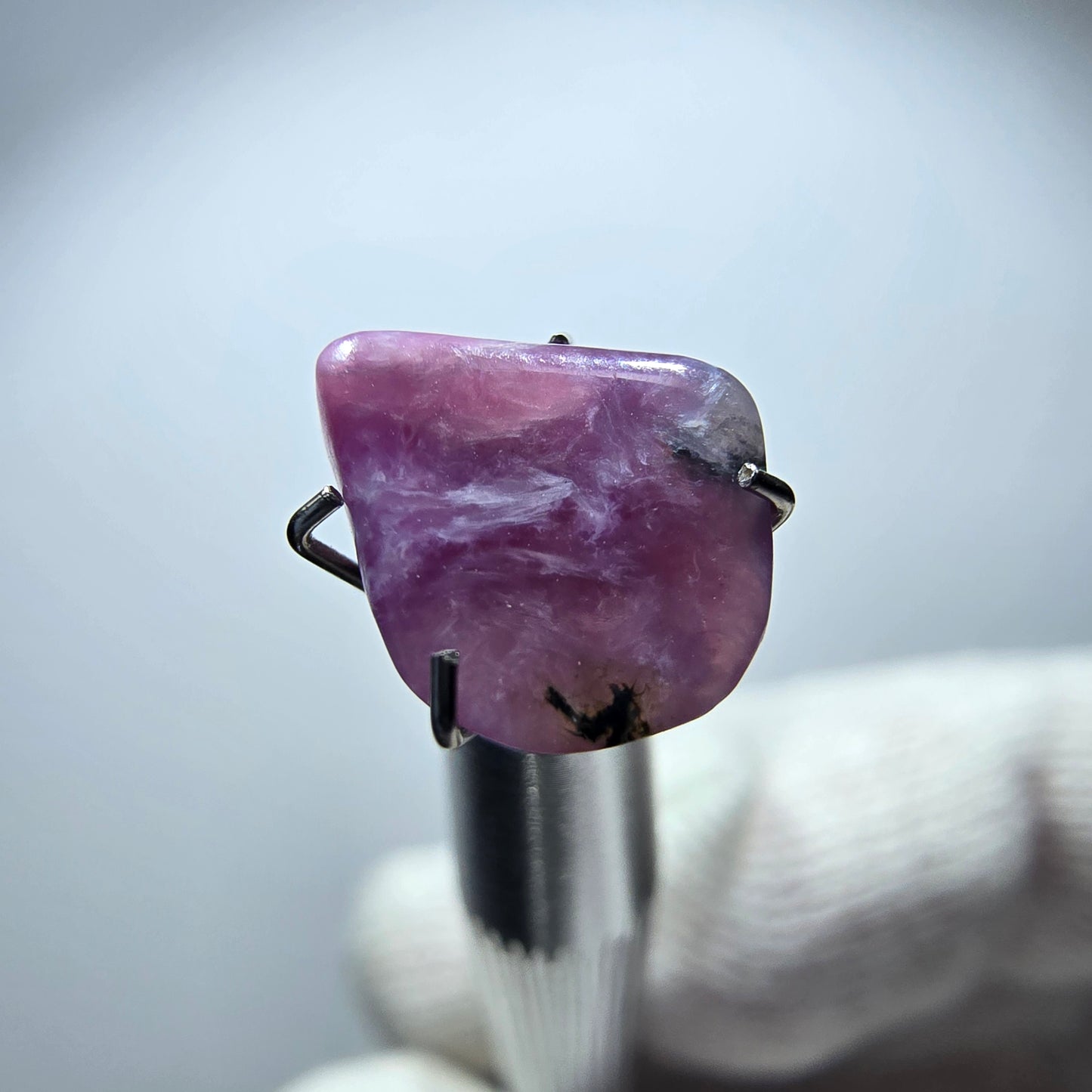 Rare Charoite crystal purple, polished Russia 9*9*3mm