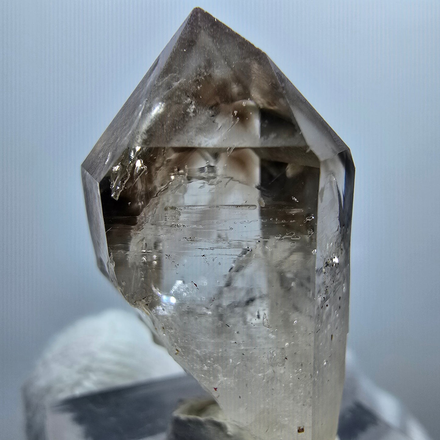 Enhydro Phantom Smoky Quartz Scepter, 2x Bubble Goboboseb, Namibia 34*18*16mm