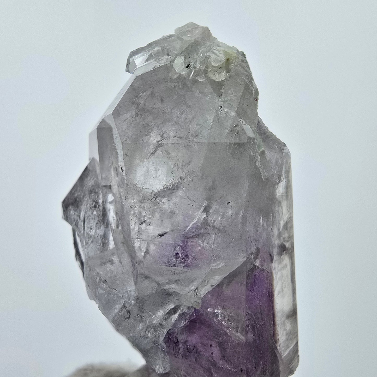 Harlequin Phantom Amethyst with Prehnite Streep Mine Goboboseb Namibia 57*29*25mm