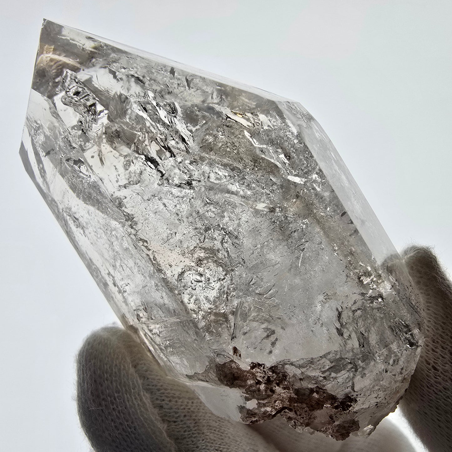 Enhydro Skeleton Phantom Smoky Quartz Scepter, 2x Bubble Valentine Pocket, Namibia 76*44*32mm