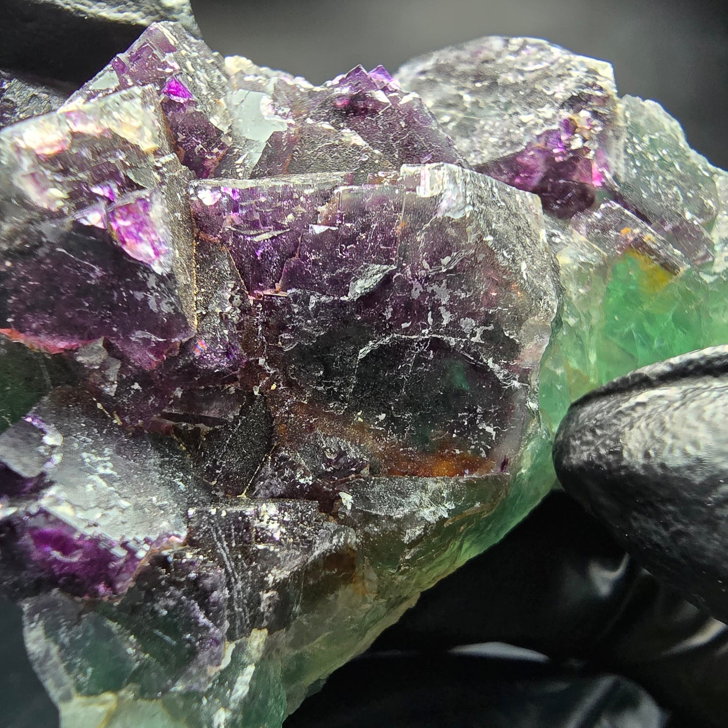 Seltene zonare Fluorit Würfel Stufe parkettiert Okorusu, Namibia 66*47*30mm
