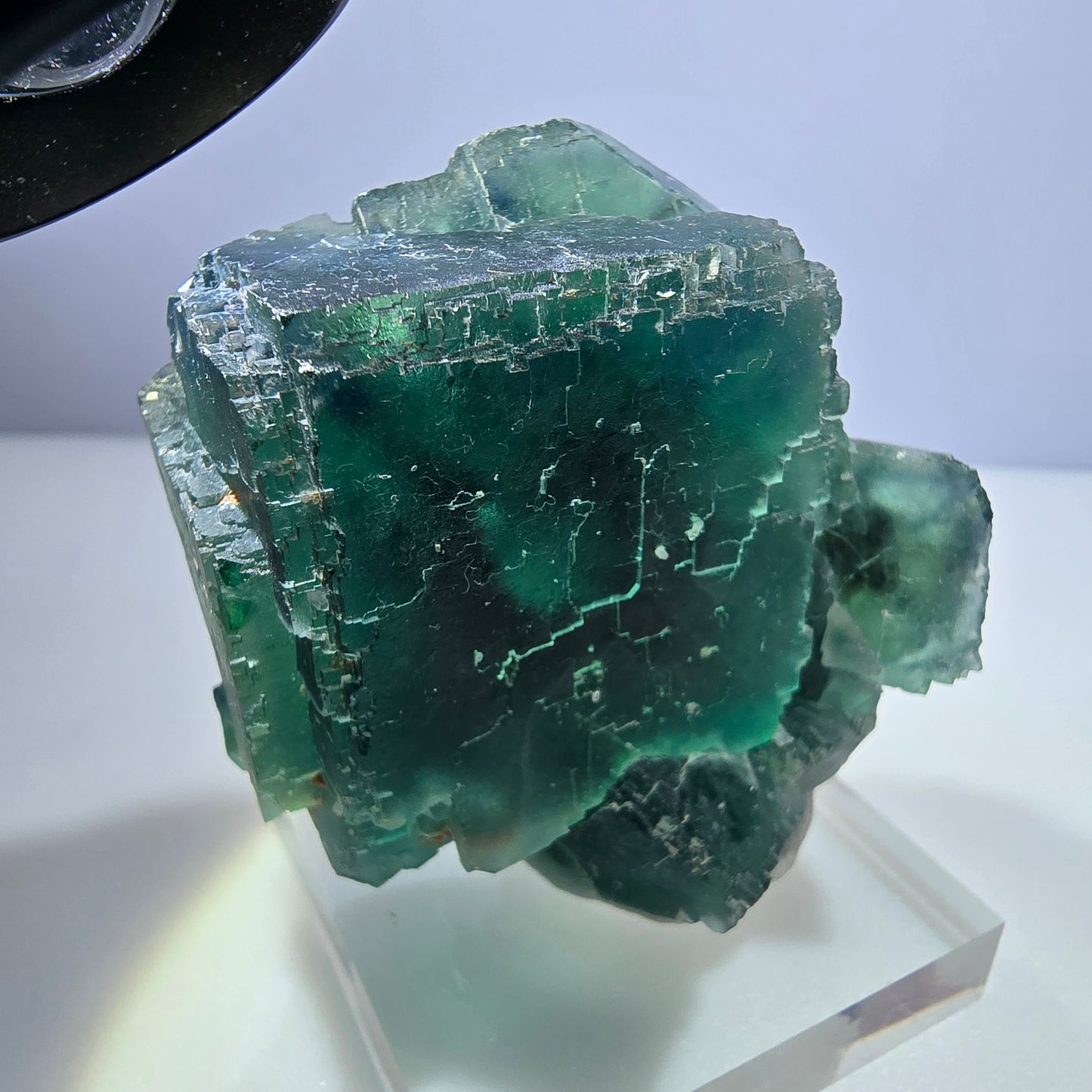 Phantom Fluorit Würfel Stufe parkettiert grün türkis Okorusu, Namibia 65*54*33mm