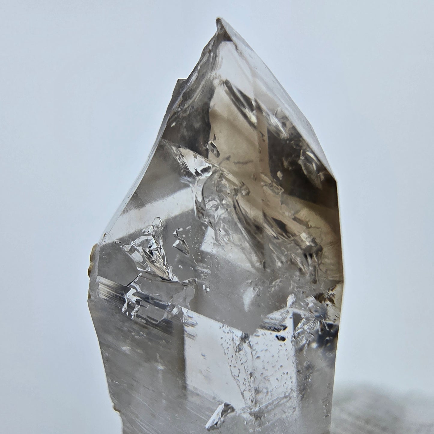 Enhydro Phantom Rauchquarz Zepter, 1x Blase Goboboseb, Namibia 47*17*14mm