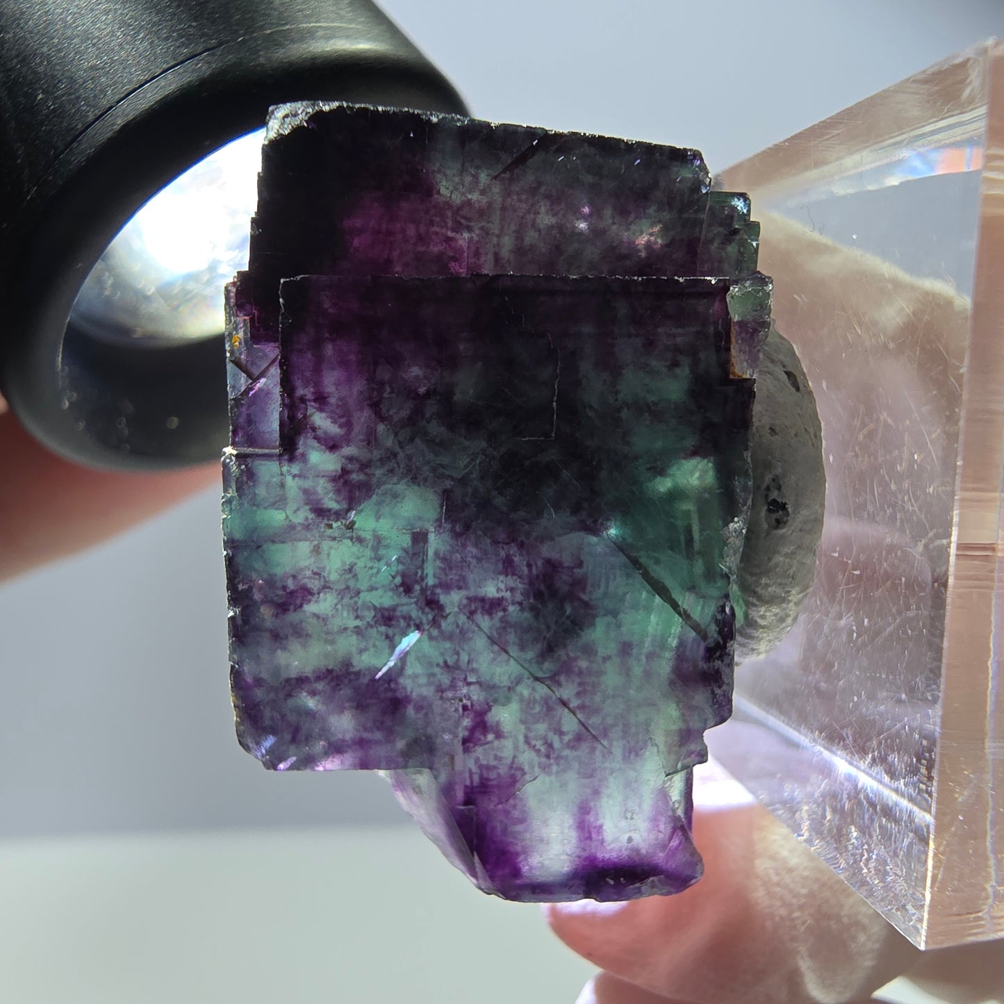 Rare Fluorite Cube Specimen, green purple Okorusu, Namibia 38*23*18mm