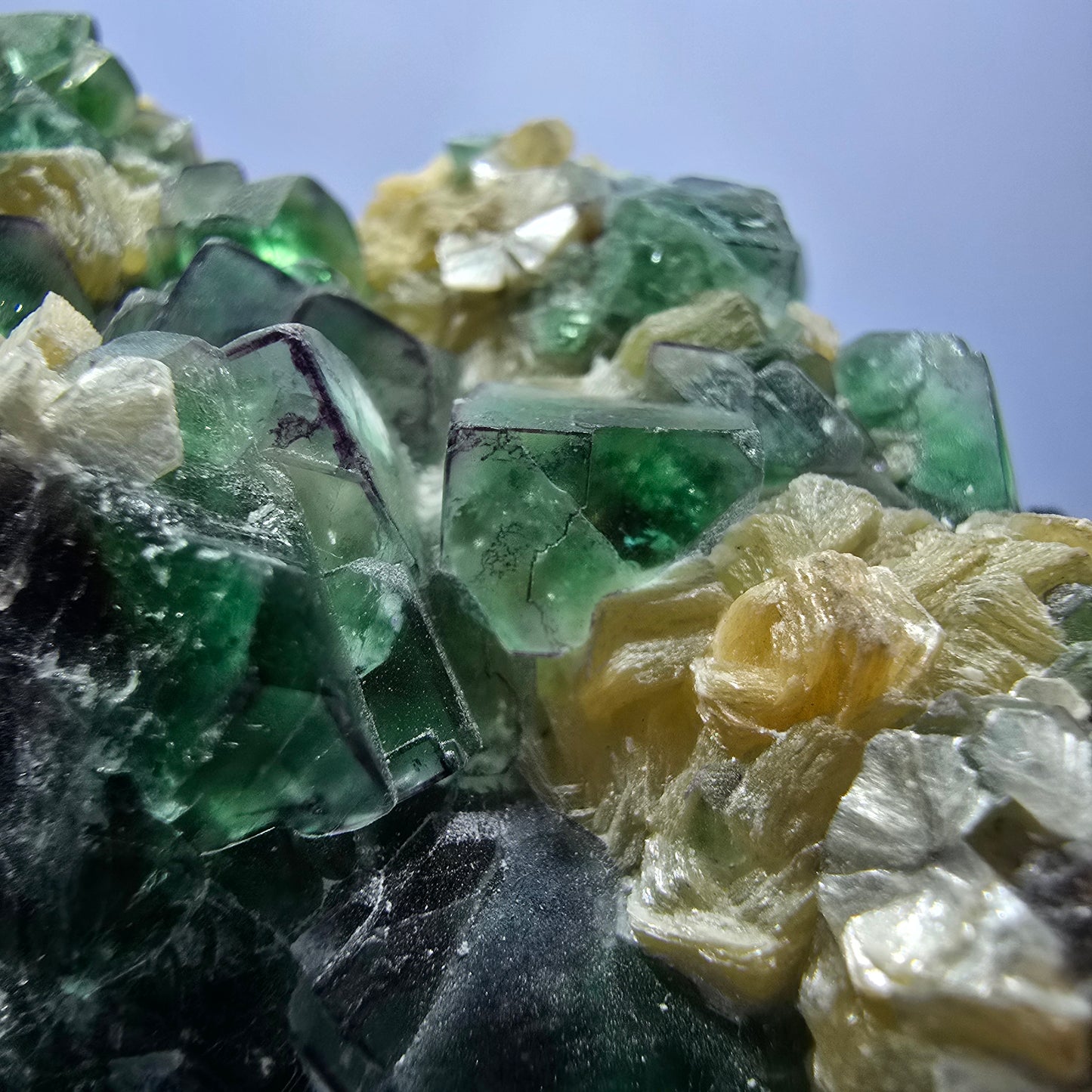 Phantom Fluorite Cube Schorl Tourmaline Muscovite Specimen Erongo Namibia 102*62*54mm