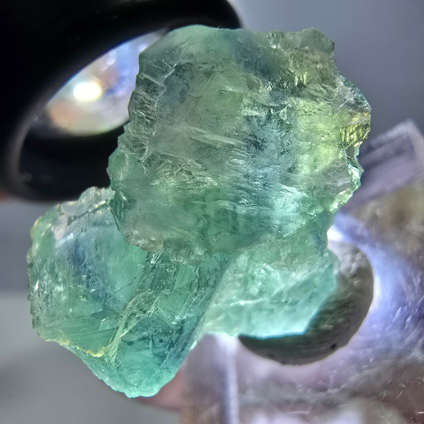 Phantom Fluorit Würfel Stufe, grün parkettiert Okorusu, Namibia 24*23*13mm
