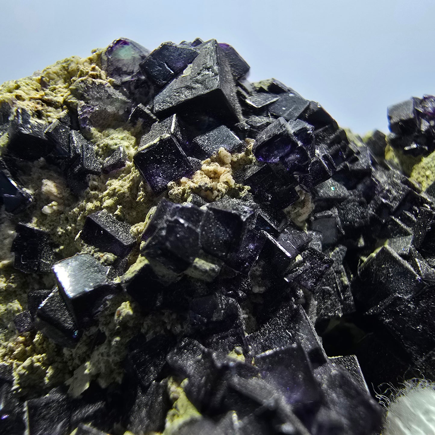 Cube de fluorite fantôme zonal, spécimen d'orthose, Erongo, Namibie, 62 x 38 x 20 mm