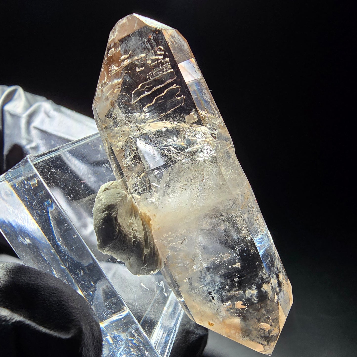 Phantom Rauchquarz Doppelender Spitze Goboboseb, Namibia 47*16*8mm Sammlung