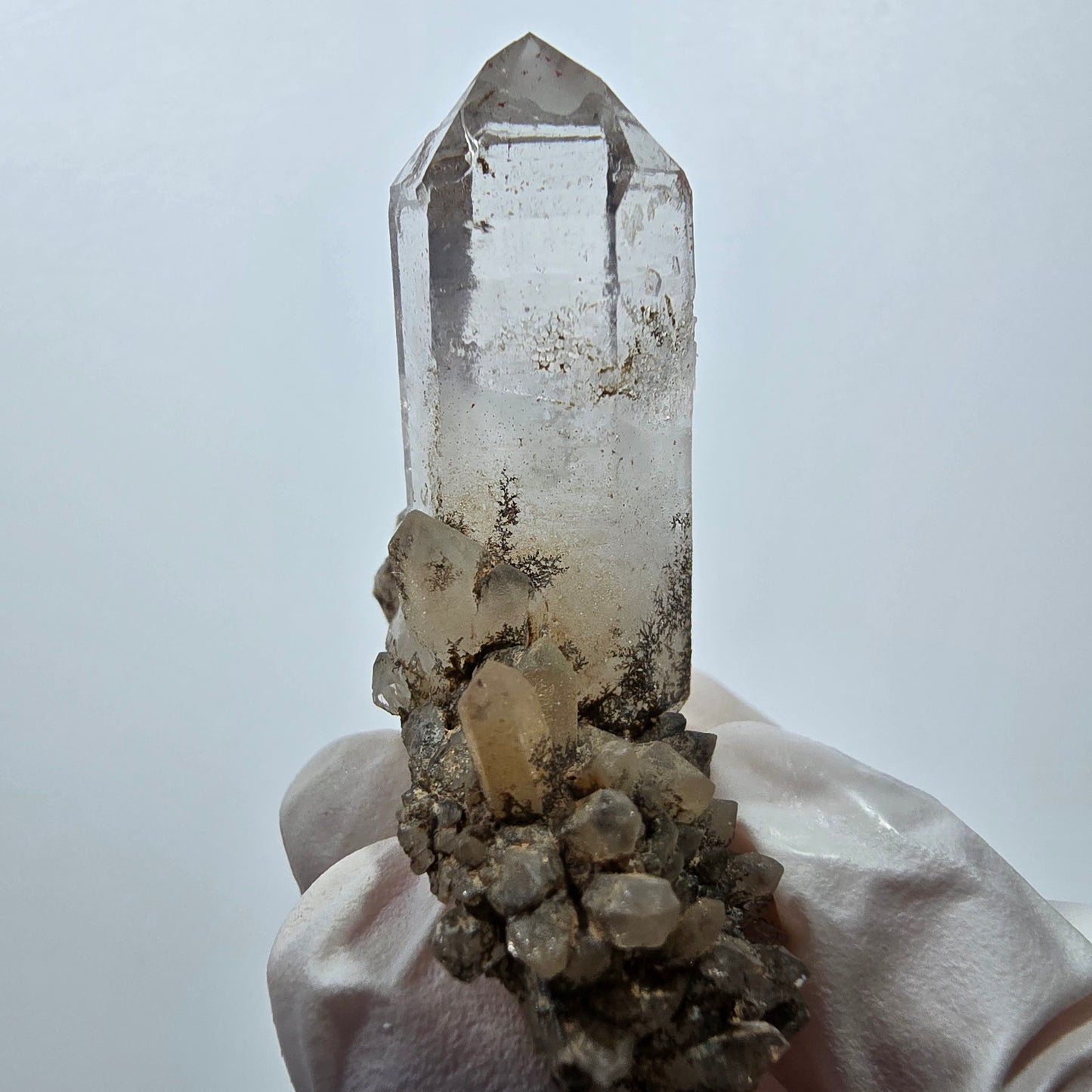 Amas de quartz dendrite rare à double terminaison, Goboboseb, Namibie, 52 x 40 x 17 mm