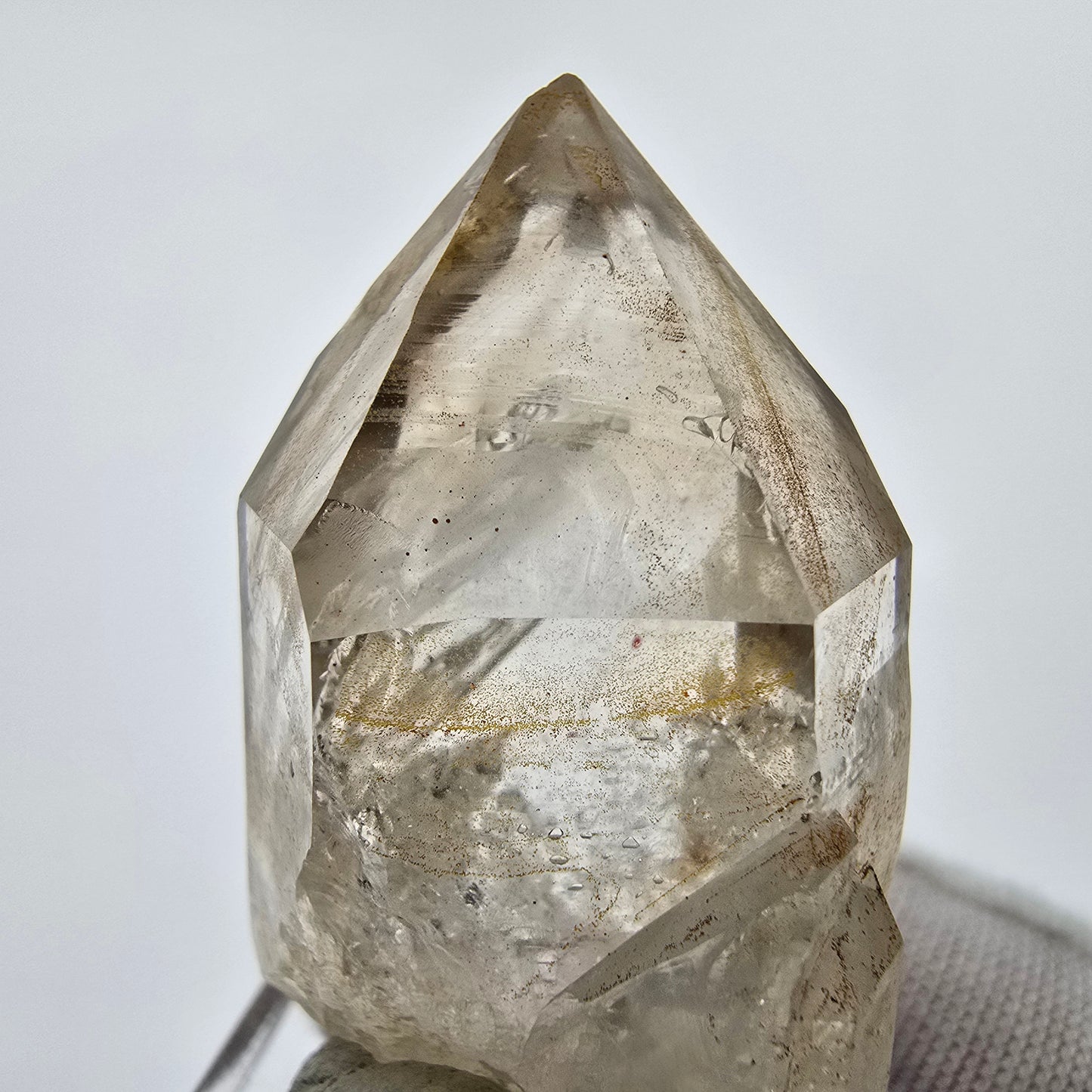Enhydro Phantom Smoky Quartz Point 4x Bubble Goboboseb Namibie 41*25*19mm Collection
