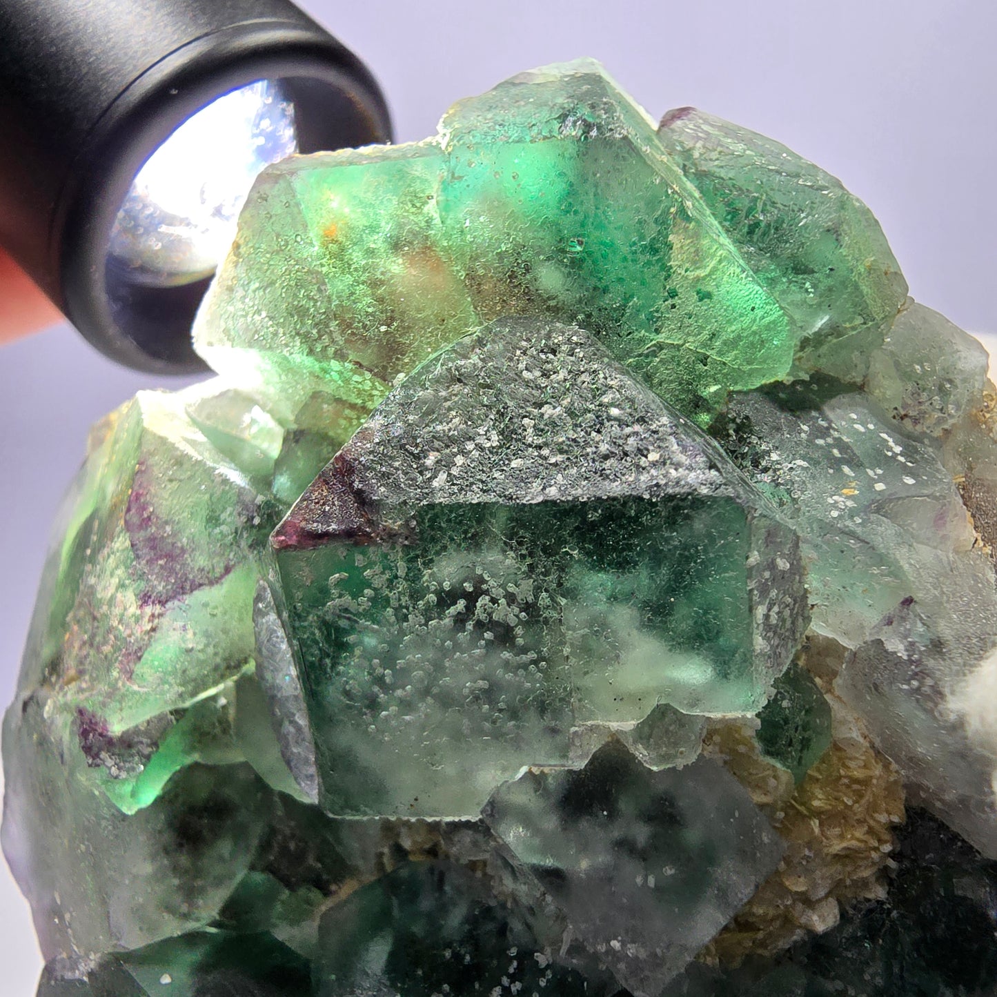 Fluorite fantôme Schörl Tourmaline Hyalite Muscovite Erongo Namibie 84*78*38mm