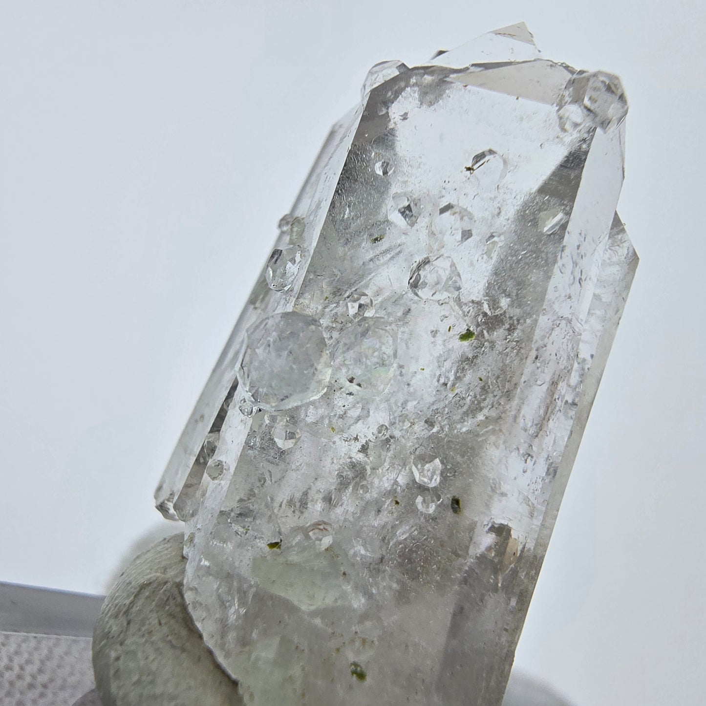 Enhydro Quartz, Analcim Prehnite 3x Bubble Streep Mine Goboboseb Namibia 39*19*15mm