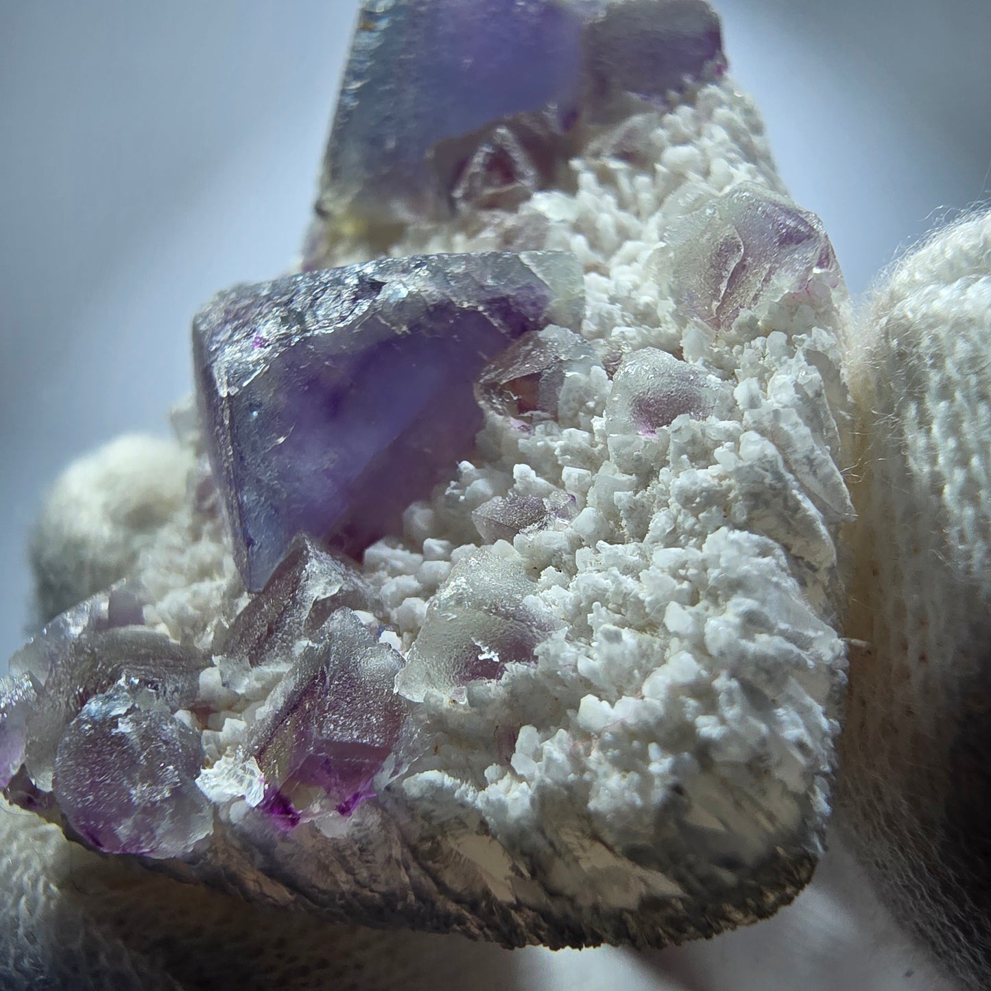 Cube de fluorite fantôme, spécimen de quartz vert violet, Omehane, Namibie, 58 x 3 322 mm