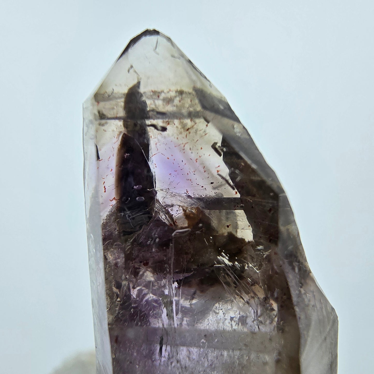 Enhydro Harlekin Amethyst DT Zepter, 1x Blase Goboboseb, Namibia 45*20*17mm