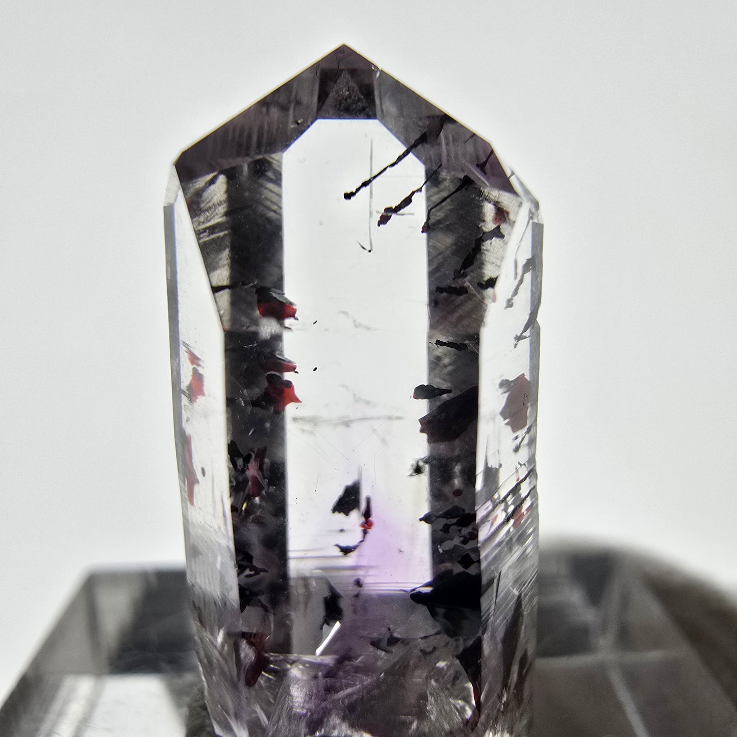 Mine d'améthyste Harlequin Phantom Point Streep, Goboboseb, Namibie, 23 x 11 x 10 mm