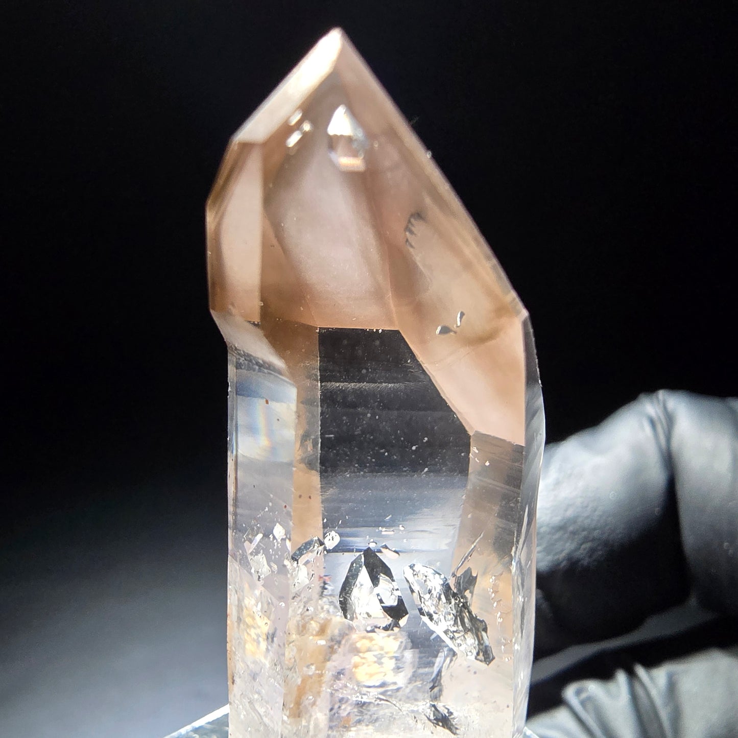Klare Phantom Rauchquarz Zepter Spitze Goboboseb, Namibia 43*18*14mm Sammlung