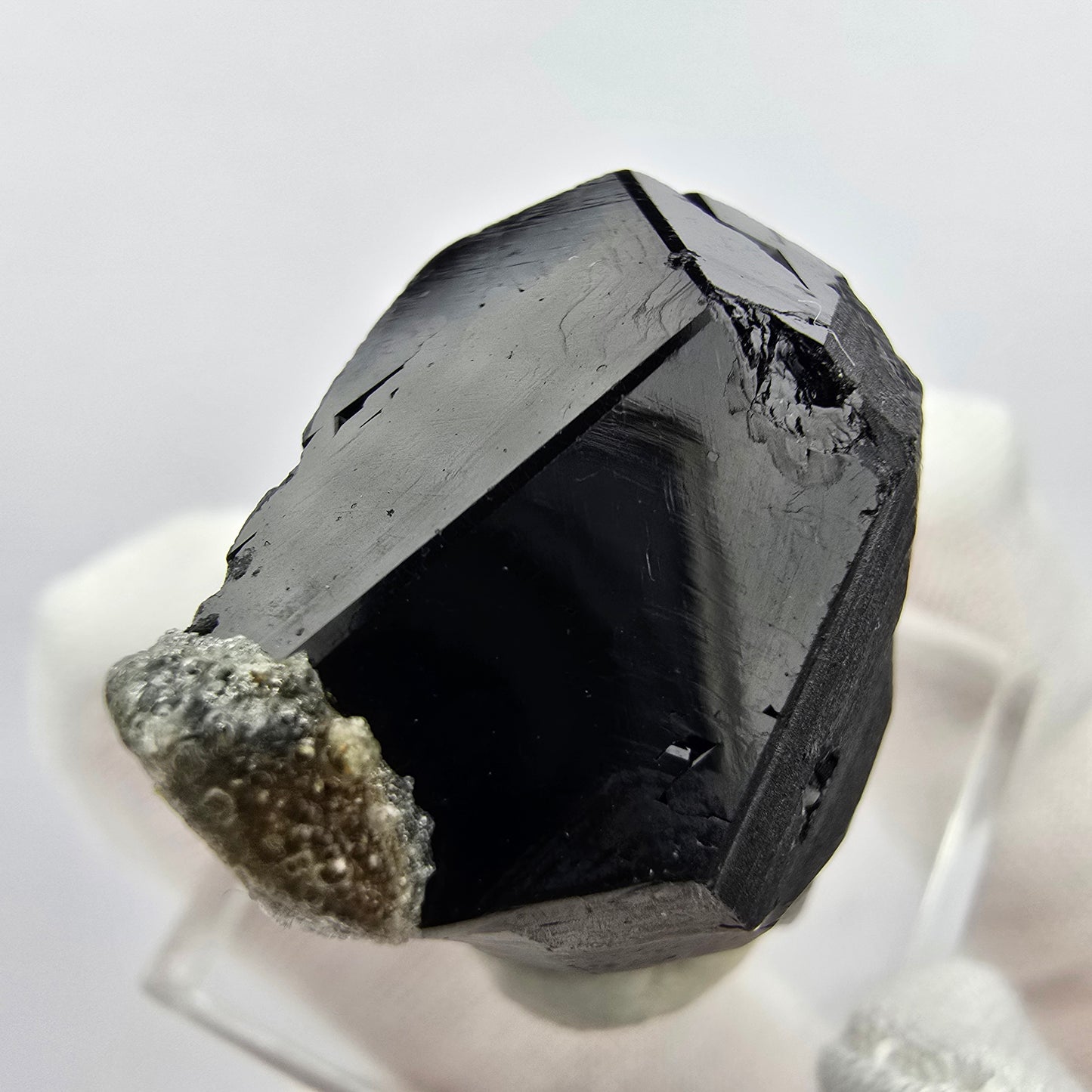 Seltener Schörl Turmalin, Hyalit Kristall Erongo, Namibia 28*23*17mm Sammlung
