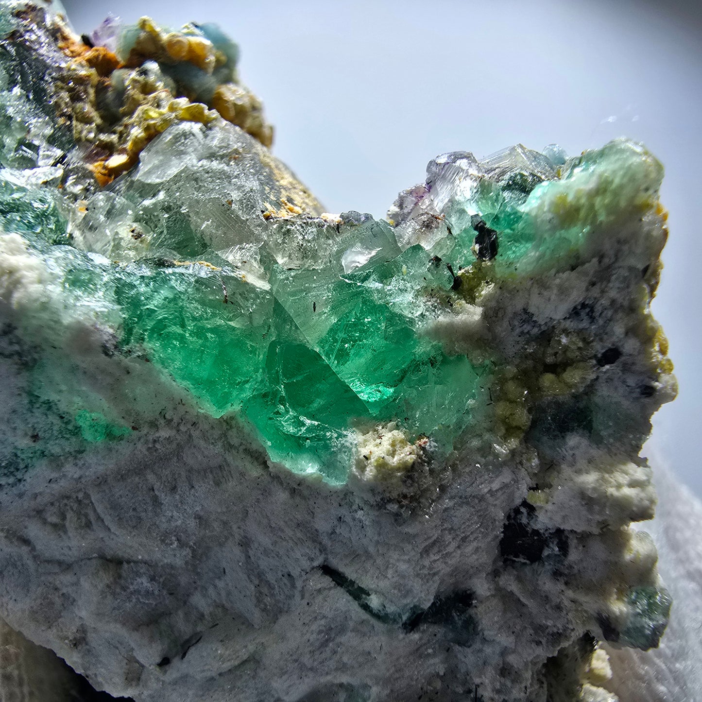 Phantom Fluorite Muscovite Schörl Tourmaline Orthoclase Erongo, Namibia 83*55*29mm