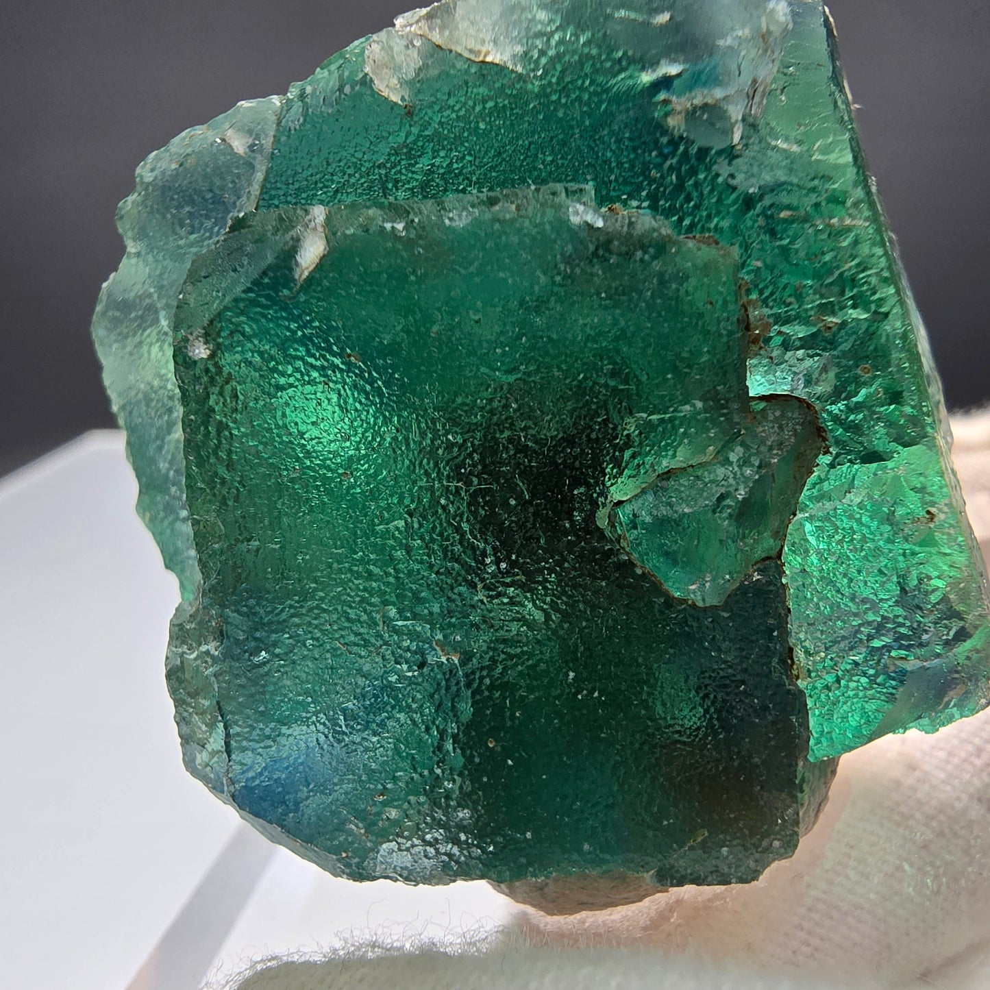 Klare Phantom Fluorit Würfel Stufe grün gelb Okorusu Namibia 52*48*38mm Sammlung