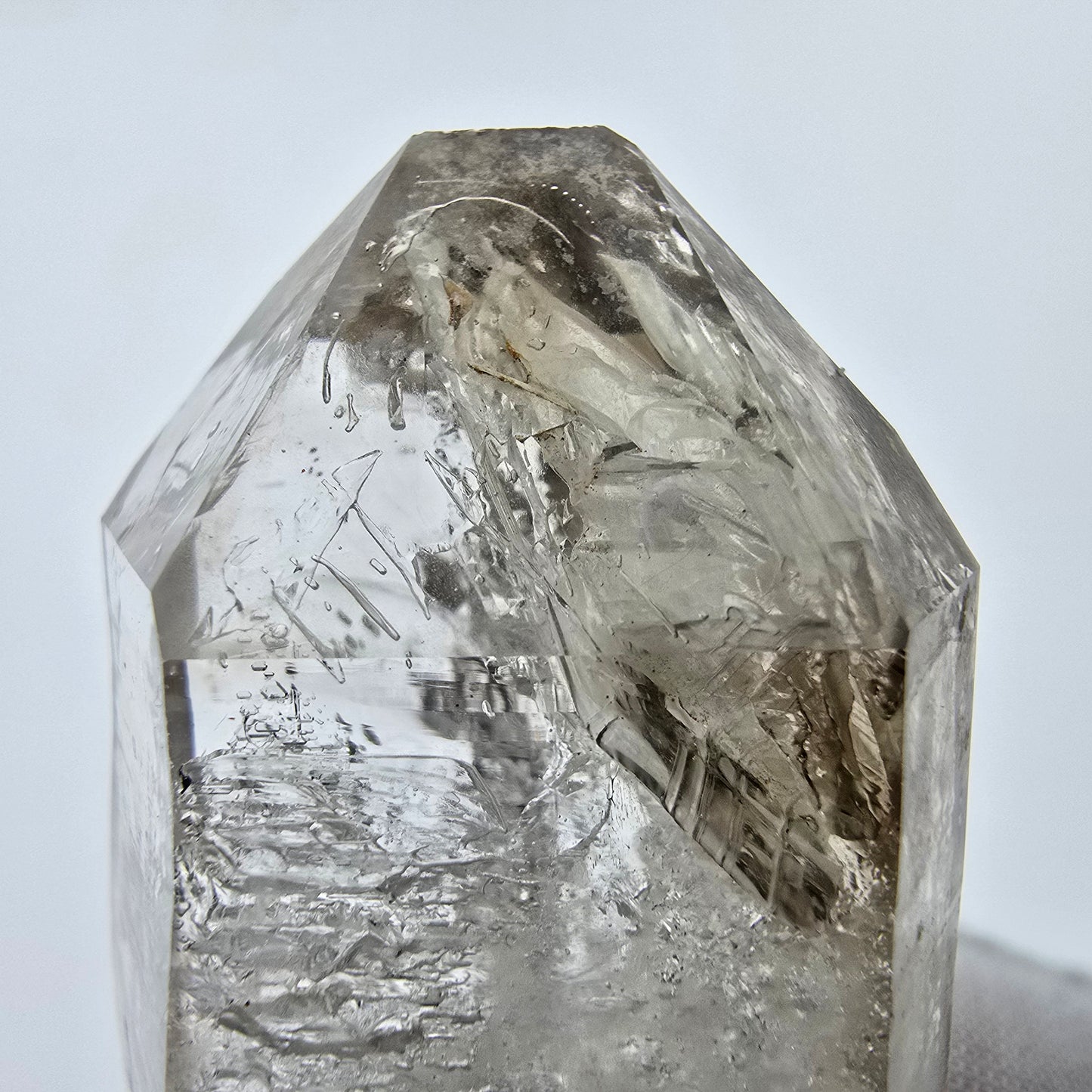 Enhydro Phantom Smoky Quartz Point 2x Bubble Goboboseb Namibie 42*31*19mm Collection