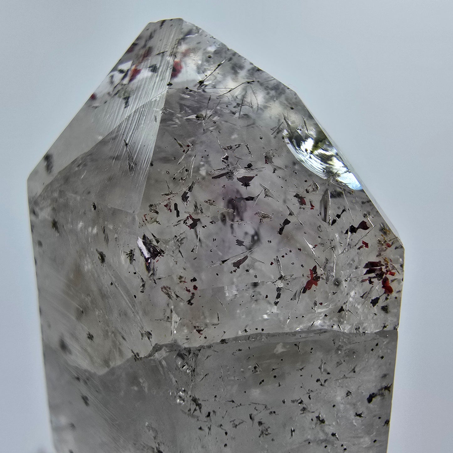 Harlekin Phantom Amethyst mit Epidot Streep Mine Goboboseb Namibia 42*25*23mm