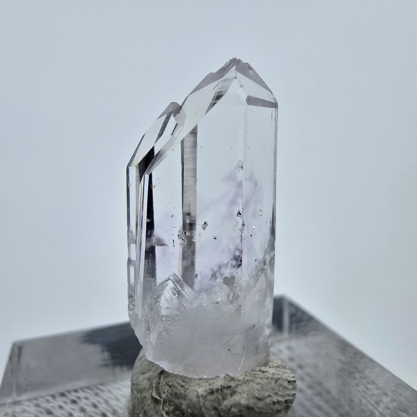 Klare Lemurian Phantom Amethyst Spitze Streep Mine, Goboboseb, Namibia 24*10*8mm