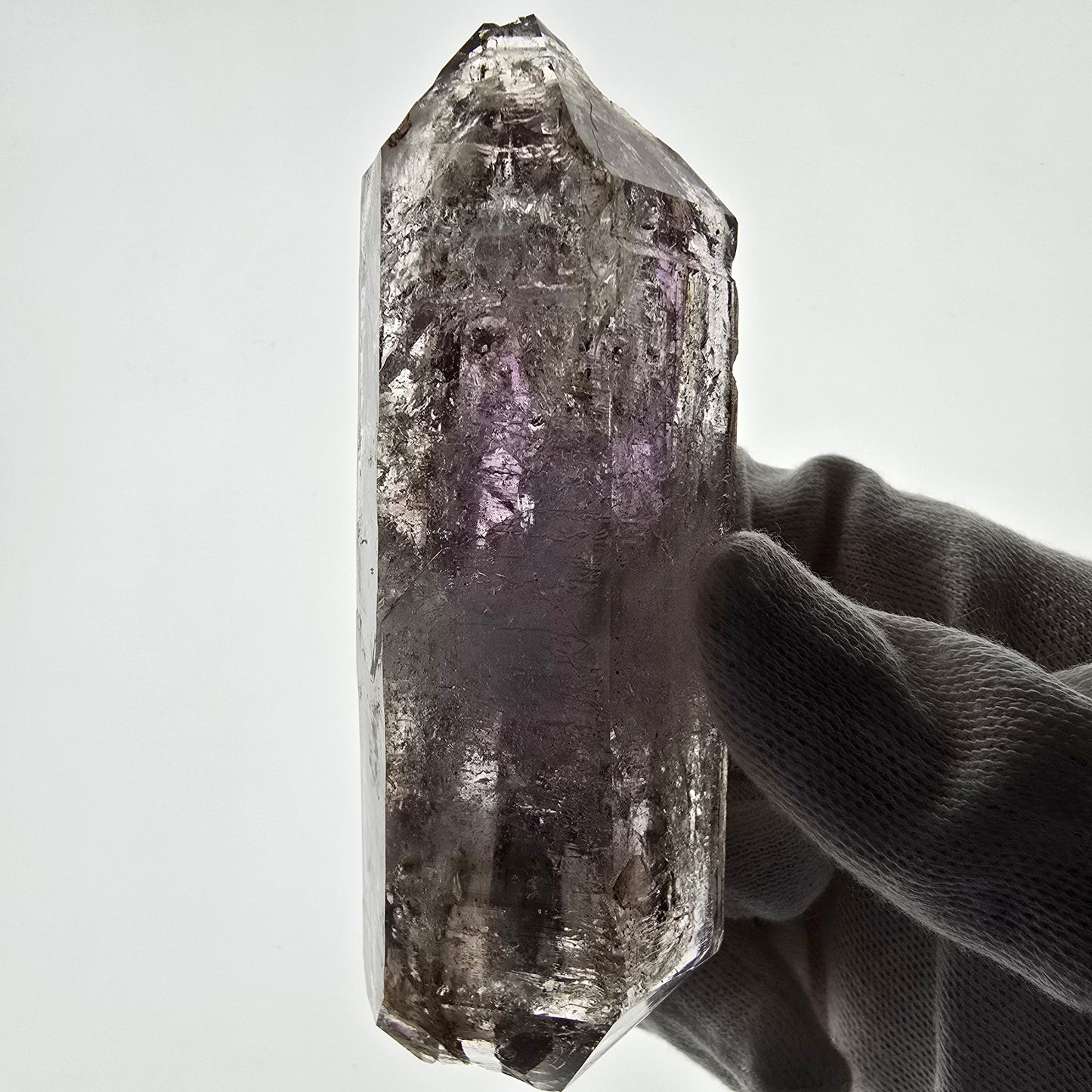 Sceptre d'améthyste squelette Enhydro DT UV Calcite 2x Bubble Valentine Pocket Namibie 99*35*31mm
