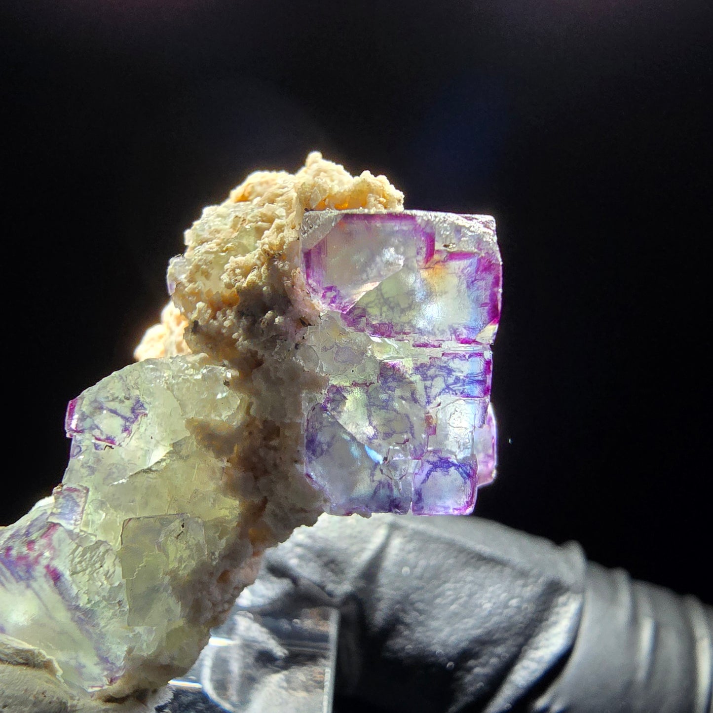 Cubes de fluorite Zonar rares, stade orthoclase, Erongo namibie, Collection 35x21x18mm