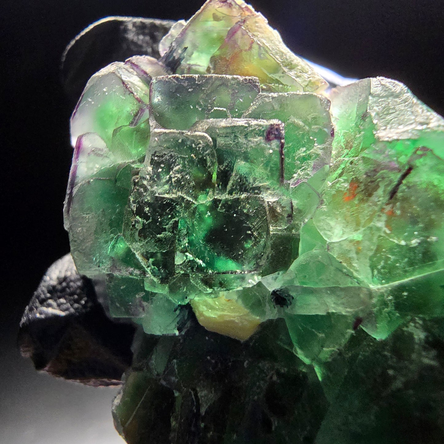 Phantom Fluorit, Muskovit, Schörl Stufe Erongo, Namibia 50*31*19mm Sammlung