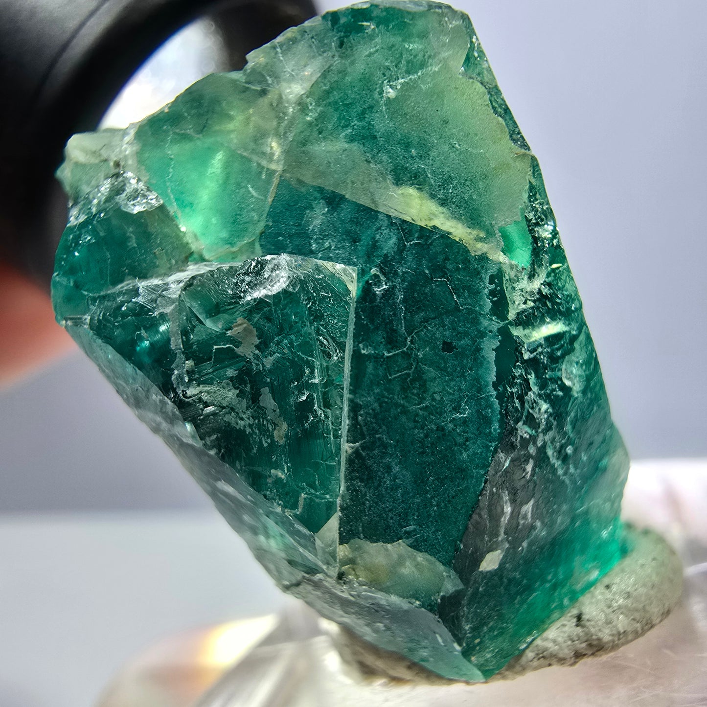 Spécimen de cube de fluorite fantôme, parquet vert Okorusu, Namibie 31*30*19 mm